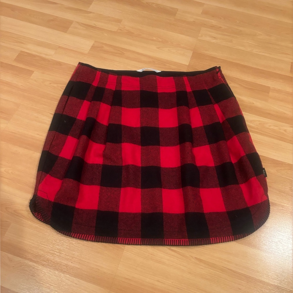 Woolrich Red and Black Checkered Skirt